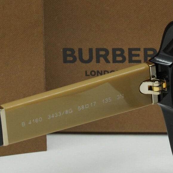 Burberry BE4160 34338G Square Sunglasses - Black / Grey main image 4